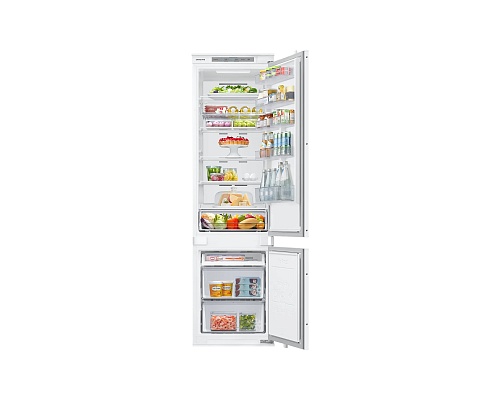 Холодильник встраиваемый Samsung BRB30602FWW (Объем - 297л / Высота - 193.5см / Слайдерное крепление фасадов / Twin Cooling / NoFrost)