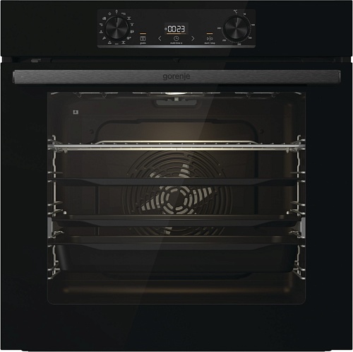 Духовой шкаф Gorenje BPS6737E14BG (Essential / чёрный / SilverMatte / IconLED / GentleBake / AirFry / телескоп / пиролиз)
