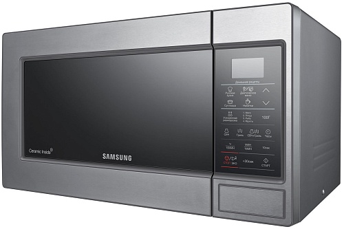Микроволновая печь Samsung ME83MRTS (23 л, 800 Вт, переключатели сенсор, дисплей, серебристый)
