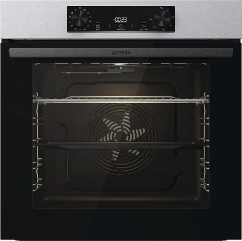 Духовой шкаф Gorenje BOB6737E01XK (Essential / Нерж. / SilverMatte / IconLED / AirFry / GentleBake / AquaClean / CompactDoor)-0