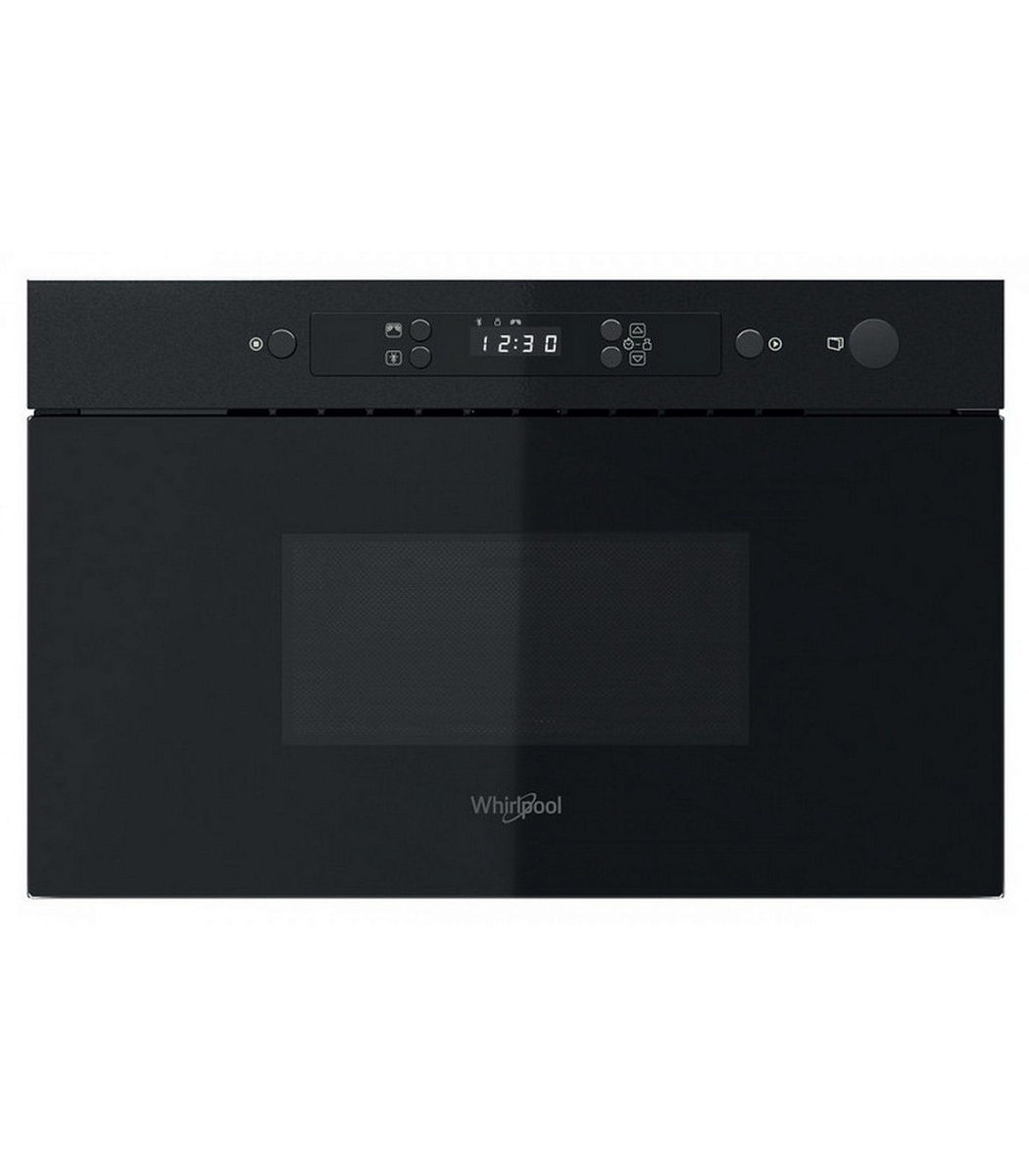 Микроволновая печь встраиваемая Whirlpool MBNA900B (Чёрное стекло / 22 литр / ширина - 59,5 см / 750 Вт / JetDefrost 3D)
