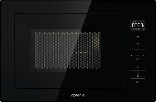 Микроволновая печь встраиваемая Gorenje BM251SG2BG (Superior / Чёрная / 25 литров / ширина - 59,5 см / 900 Вт / Гриль 1000 Вт / AquaClean)