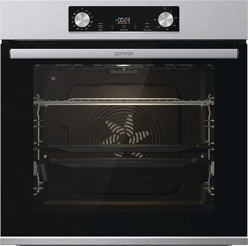 Духовой шкаф Gorenje BPS6737E14X (Essential / Нерж. / SilverMatte / IconLED / AirFry / GentleBake / UltraCoolDoorQuadro / телескоп / пиролиз)