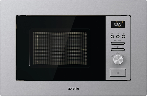Микроволновая печь встраиваемая Gorenje BMI201AG1X (Advanced / Нерж. / 20 литров / ширина - 59,5 см / 800 Вт / Гриль 1000 Вт / AquaClean)