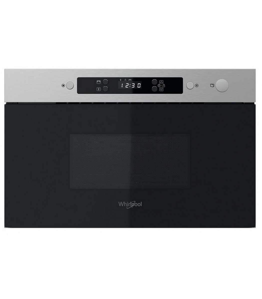 Микроволновая печь встраиваемая Whirlpool MBNA900X (Нерж. сталь + чёрное стекло / 22 литр / ширина - 59,5 см / 750 Вт / JetDefrost 3D)-0