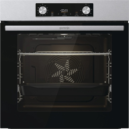 Духовой шкаф Gorenje BO6735E05X (Essential / 77 л / до 300 °C / Нерж. сталь, стекло / AquaClean / PerfectGrill / телескоп. напр. (x1) / А / IconLED)-0