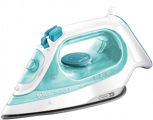 Утюг Braun TexStyle 3 SI3041GR белый/зеленый (2350 Вт/ подошва - керамика/ паровой удар - 150 г/мин/ 2 м)-0