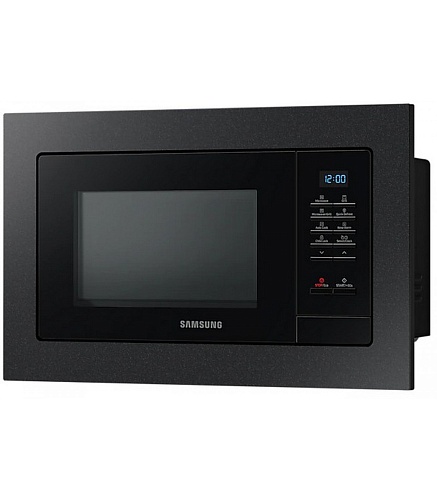 Микроволновая печь встраиваемая Samsung MG23A7013CB/BA (Чёрный / 23 литра / ширина - 48,9 см / 800 Вт / Гриль 1100 Вт)
