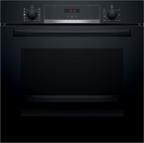 Духовой шкаф с добавлением пара Bosch HRA534BB0 (Serie 4 / 71 л / до 275 °C / Черное стекло / Гриль / EcoClean (задняя стенка) / резервуар 250 мл / A)-0