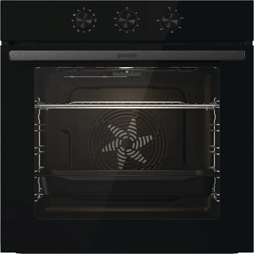 Духовой шкаф Gorenje BO6725E02BG (Essential / 77 л / до 300 °C / Чёрный, стекло / AquaClean / PerfectGrill / съемные направляющие / А)