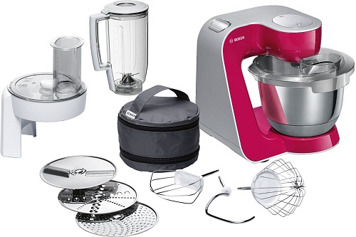 Кухонный комбайн Bosch MUM58420 (1000Вт / 3.9л / блендер, тёрка, венчик / фуксия)