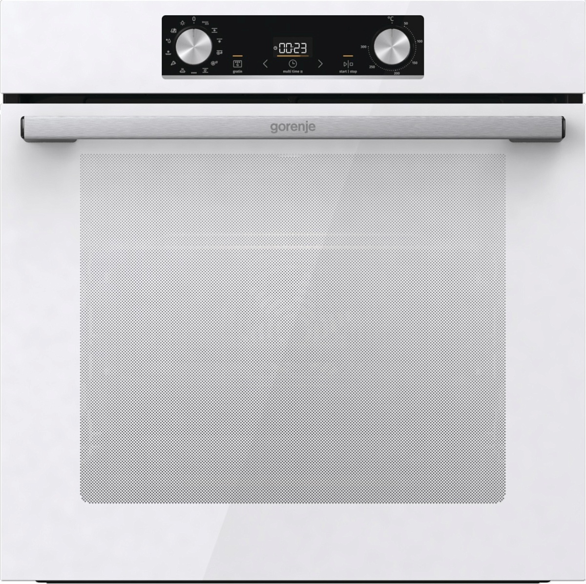 Духовой шкаф Gorenje BOS6737E09WG (Essential / Белый / SilverMatte / IconLED / GentleBake / AquaClean / телескоп)-0