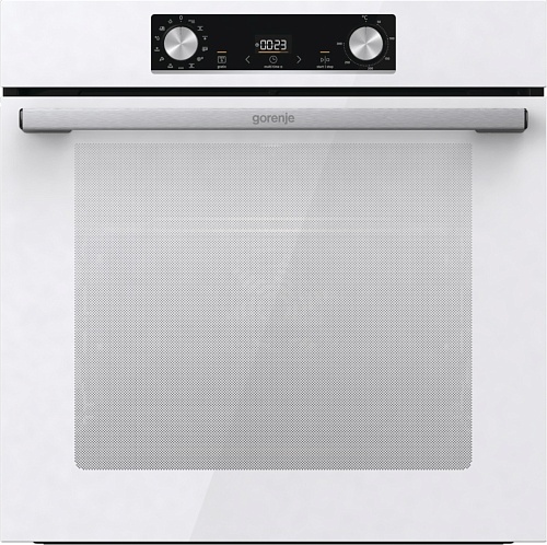 Духовой шкаф Gorenje BOS6737E09WG (Essential / Белый / SilverMatte / IconLED / GentleBake / AquaClean / телескоп)-0