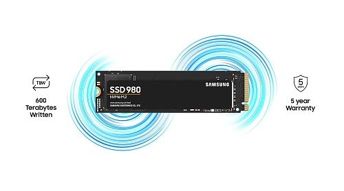 Жесткий диск SSD M.2 1TB Samsung 980 PCIe 3 x4 R3500/W3000Mb/s MZ-V8V1T0B(W/AM) 600 TBW