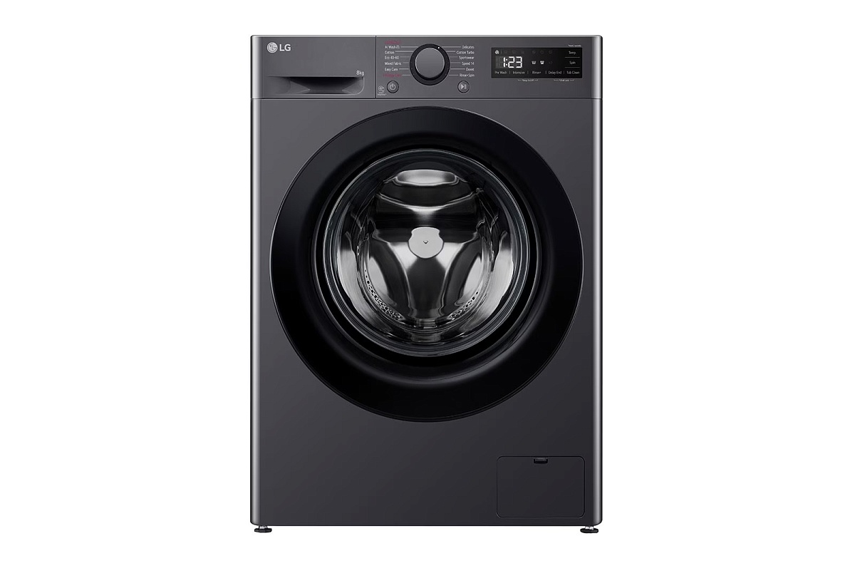 Стиральная машина LG F2WR508SBM (47.5см / 8кг / 1200об / пар / добавление белья / AI DD ™ / Steam™ / Inverter Direct Drive / A+++ / Чёрный)
