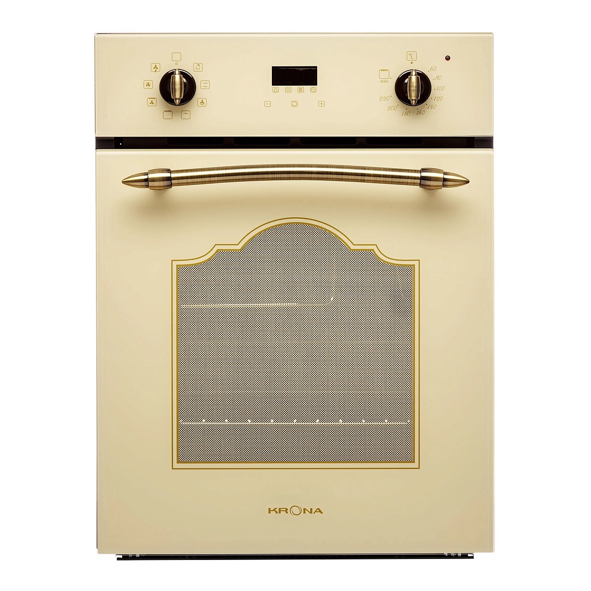 Духовой шкаф KRONA TENERO 45 IV (Узкий, 45 см / 45 л / до 260 °C / Слоновая кость / Телескоп. напр. (x1) / Гриль / А)