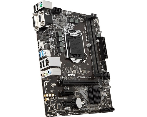 МП <S1151> MSI H310M PRO-VDH !!только процессоры 8-й серии!!!,2DDR4,2PCI-E,1PCI-E16,4SATA3,2USB3.1G1,4USB2.DVI-D,VGA,HDMI