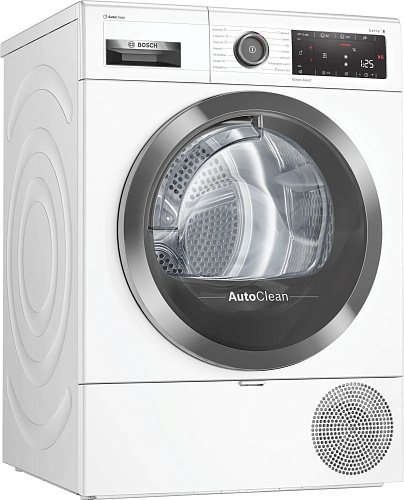 Сушильная машина с тепловым насосом Bosch WTX8HKL9SN (Serie8 / 61,3см / 9кг / AutoDry / IronAssist / AntiVibration / ComfortControl / Home Connect)