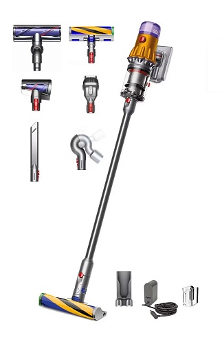 Пылесос Dyson V12 Detect Slim Absolute UK, yellow/nickel