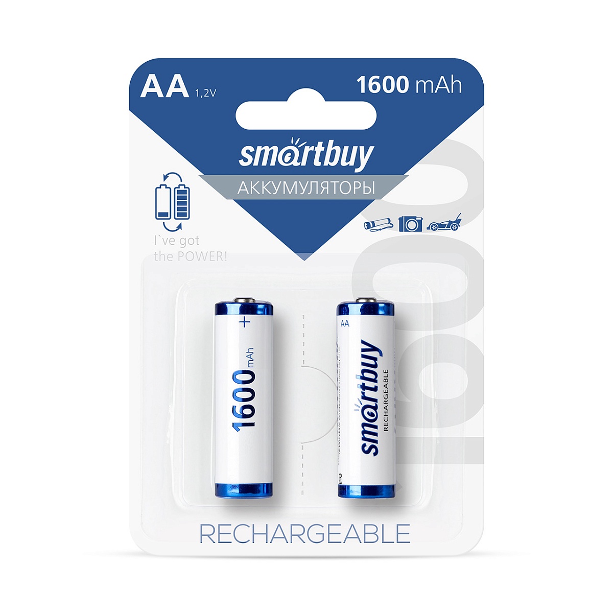 Аккумулятор BL2 R6 1600mAh Smartbuy BL-2 (аккум-р 1.2В) SBBR-2A02BL1600