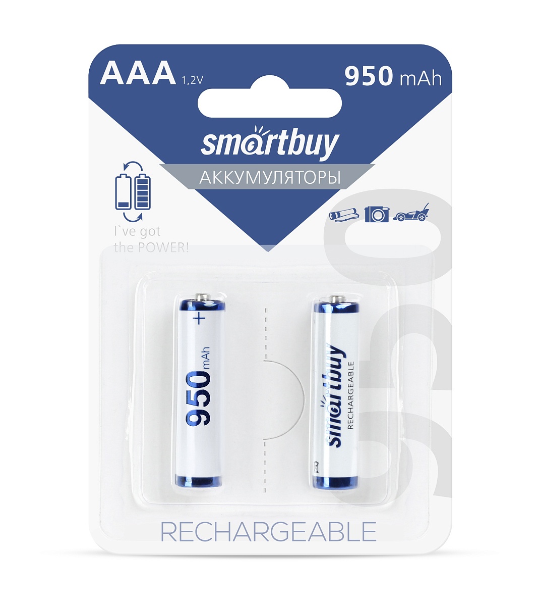 Аккумулятор BL2 R3  950mAh Smartbuy BL-2 (аккум-р 1.2В) SBBR-3A02BL950