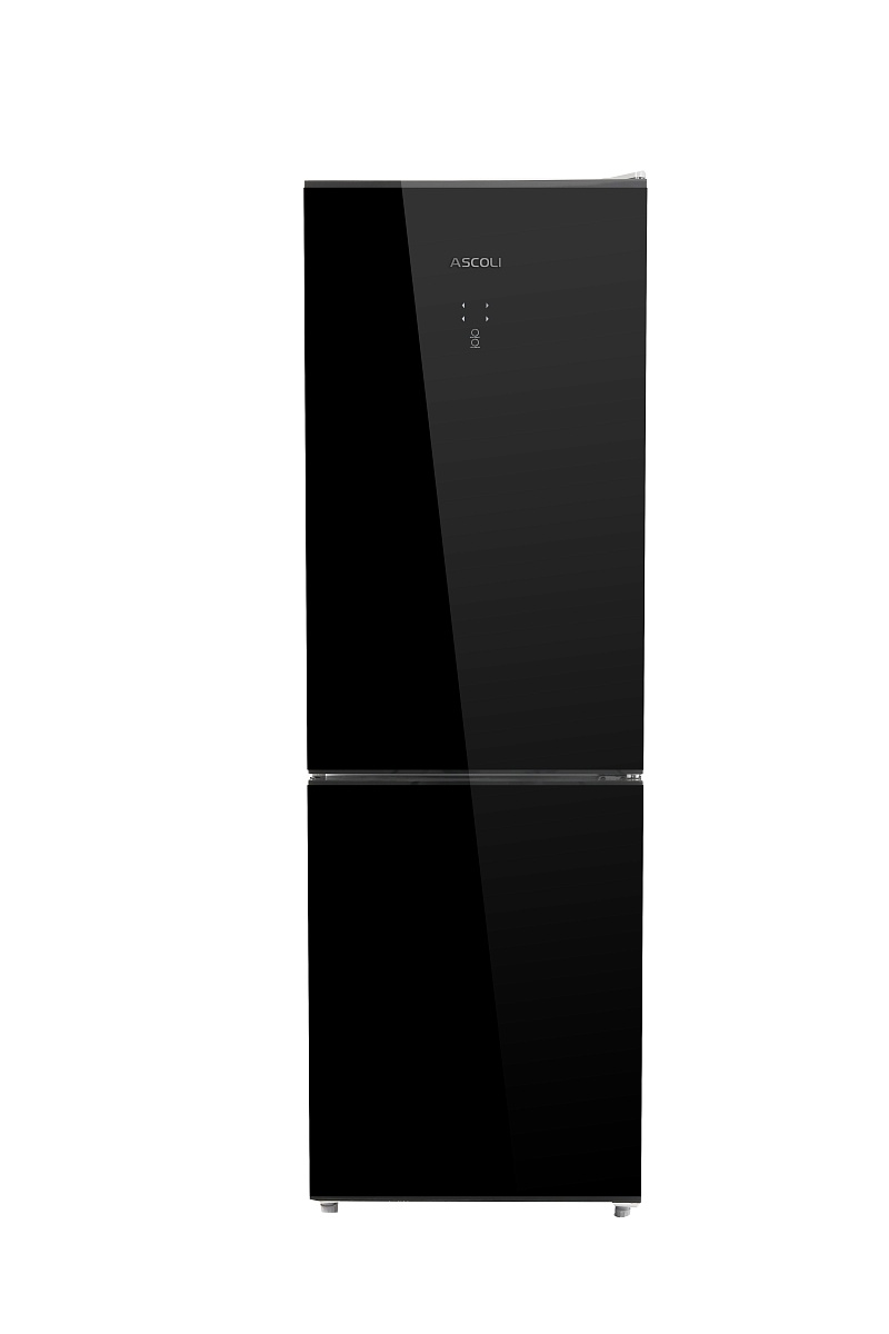 Холодильник Ascoli ADRFB375WG (Объем - 375 л / Высота - 186,2 см / Ширина - 59 см / A+ / Чёрное стекло / Multi AirFlow / No Frost)