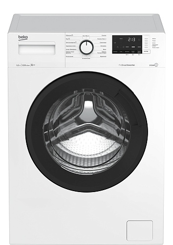 Стиральная машина Beko WSRE6H612ZAWI (44см / 6,5кг / 1200об / пар SteamCure™ / Инверторный мотор ProSmart™ / A++)