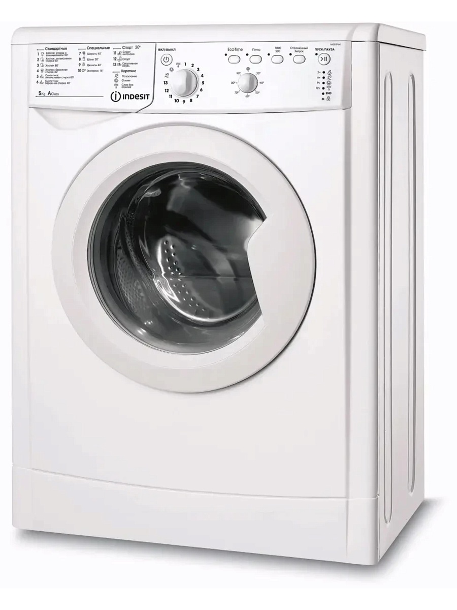 Стиральная машина Indesit IWSB 5105 (CIS) (42 см / 5кг / 1000об / Eco Time / A)