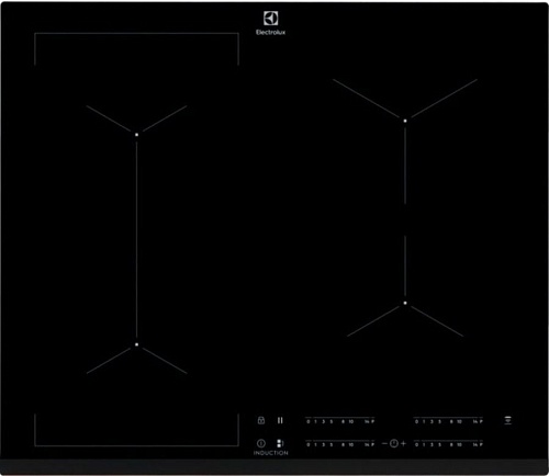 Поверхность индукционная Electrolux EIV634 (Bridge 600 / Черная / стеклокерамика / 4 конфорки(1.4/1.8/2.3/2.3кВт) / Booster / 7.35 кВт)