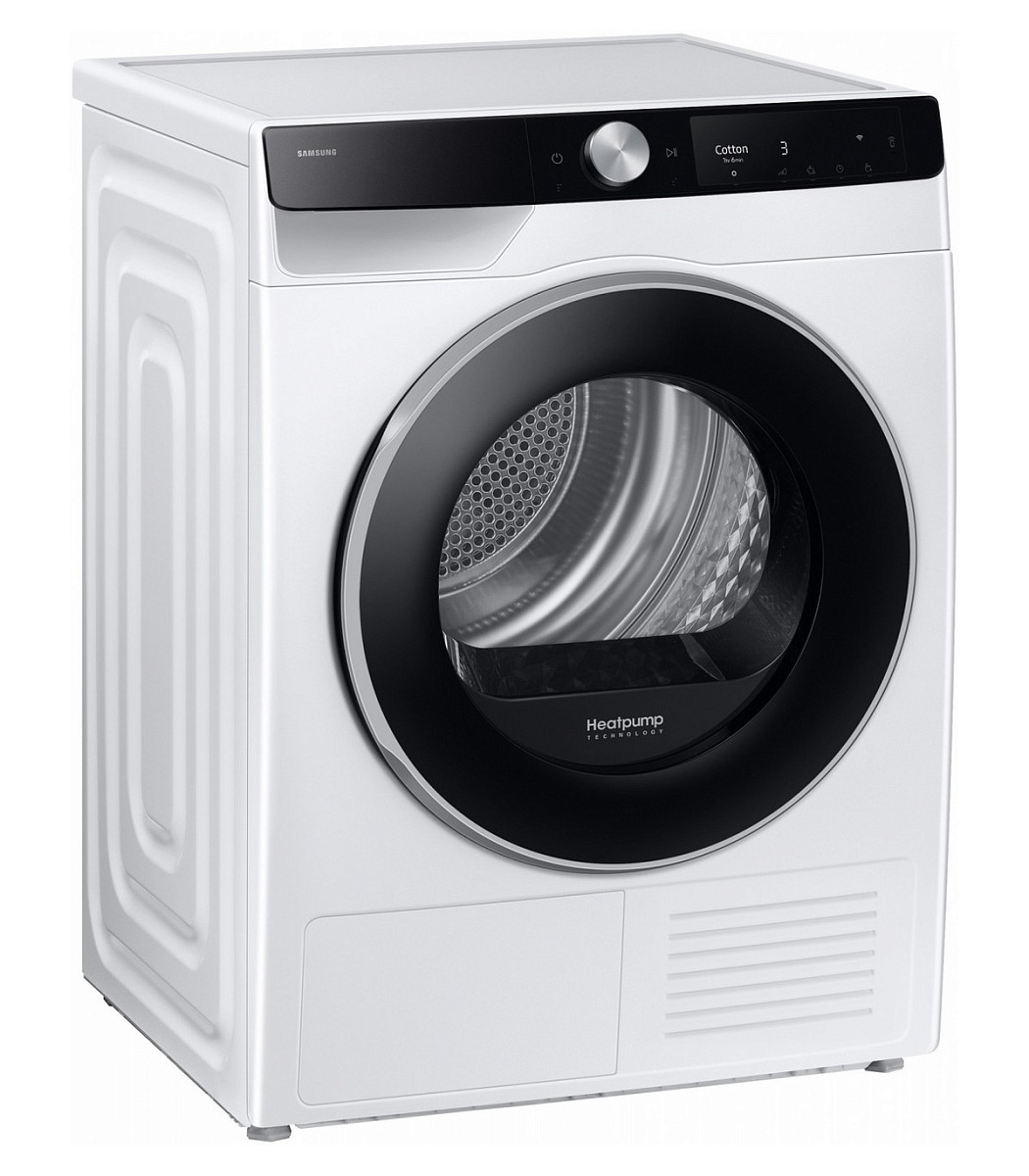 Сушильная машина с тепловым насосом Samsung DV90T6240LK/S7 (65см / 9кг / OptimalDry / AI Control / Wi-Fi)