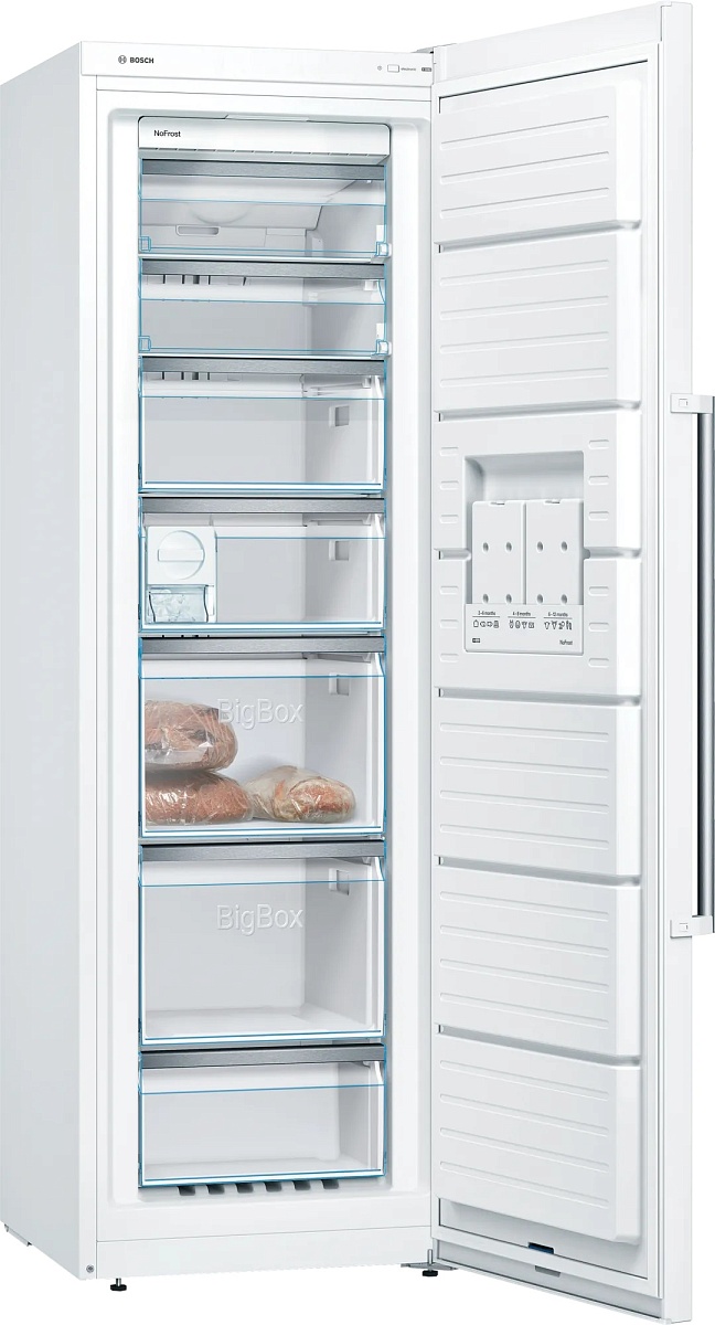 Морозильная камера Bosch GSN51AWDV (Serie6 / Объем - 290 л / Высота - 161 см / A+ / Белый / IceTwister / Fresh Sense / NoFrost / однодверный)