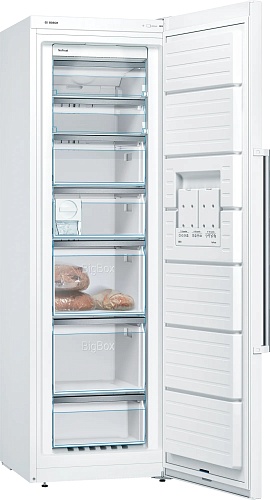 Морозильная камера Bosch GSN51AWDV (Serie6 / Объем - 290 л / Высота - 161 см / A+ / Белый / IceTwister / Fresh Sense / NoFrost / однодверный)