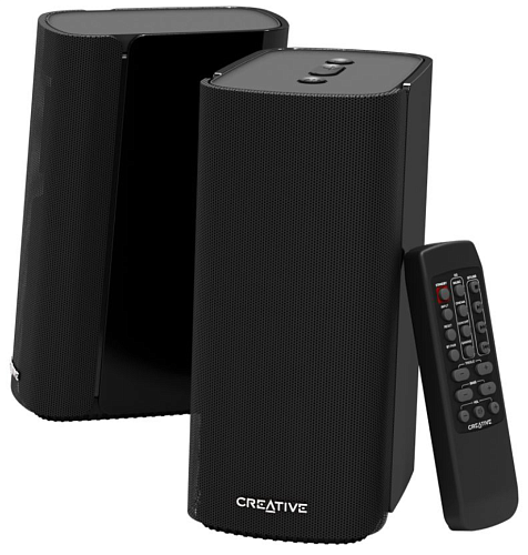Колонки 2.0 Creative T100 / 40W / BasXPort™ / Питание - 220В / USB / Bluetooth / Optical-in / пульт ДУ / Чёрный / Корпус - пластик