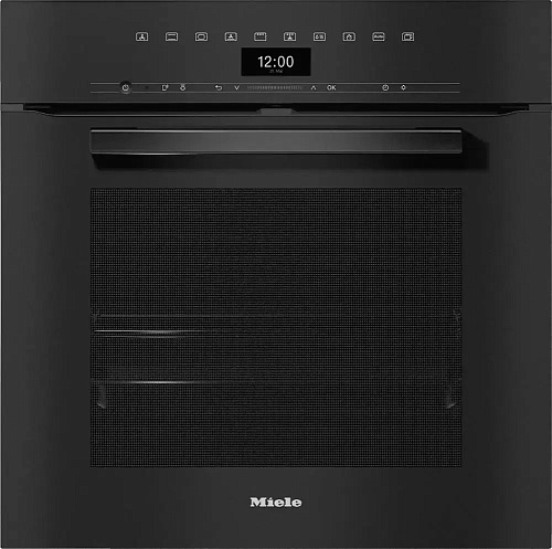 Духовой шкаф с добавлением пара Miele H 7464 BP OBSW (76 л / до 300°C / Чёрное стекло / телескоп. напр. / WiFiConn@ct / Пиролиз)