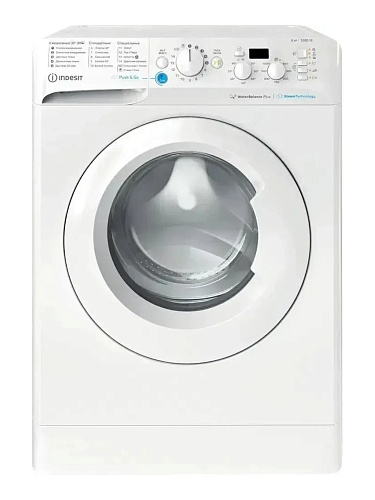 Стиральная машина Indesit BWSD 61051 WWV RU (42.5см / 6кг / 1000об / пар / Push&Go Steam / Water Balance Plus)