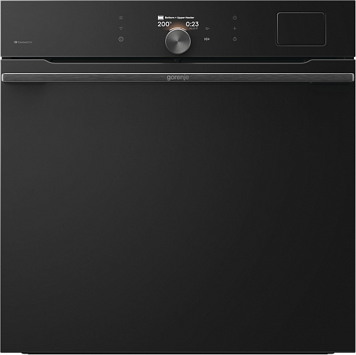 Духовой шкаф с функцией пароварки Gorenje BSA6138B (G800 / 77 л / до 300 °C / Чёрный, стекло / AquaClean / телескоп. напр. (x1) / термозонд / Wi-Fi)