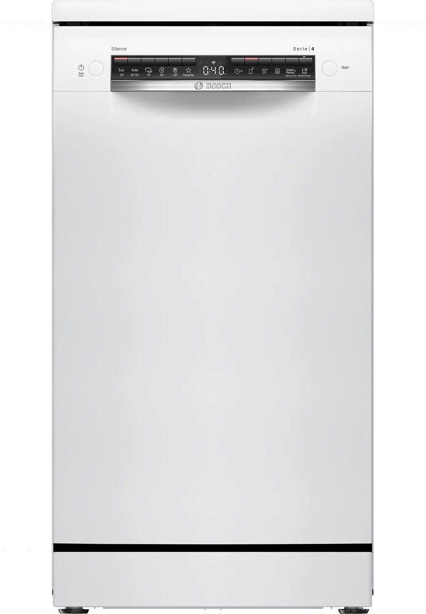 Машина посудомоечная отдельностоящая 45 см Bosch SPS4HKW49E (10 комплектов / 2 полки / Расход воды - 8,9 л / Home Connect / Silence Plus:/ ExtraDry)
