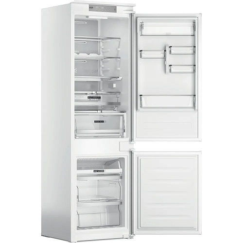 Холодильник встраиваемый Whirlpool WHC18 T572 (Объем - 250 л / Высота - 177 см / Слайдерное крепление фасадов / A+ / Белый / Морозилка - NoFrost)