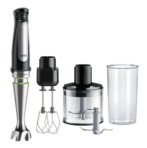 Блендер Braun MQ7035XBI (850 Вт/ скоростей 10/ турборежим/ венчик, измельчитель, стакан)