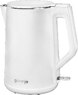 Чайник Gorenje K15DWW (2200Вт / 1,5л / металл/ белый)