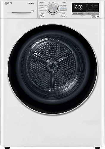 Сушильная машина с тепловым насосом LG RH80V9AV3N (69см / 8кг / Dual Inverter Heat Pump™ / Eco Hybrid™ / Allergy Care / Wi-Fi / A+++)