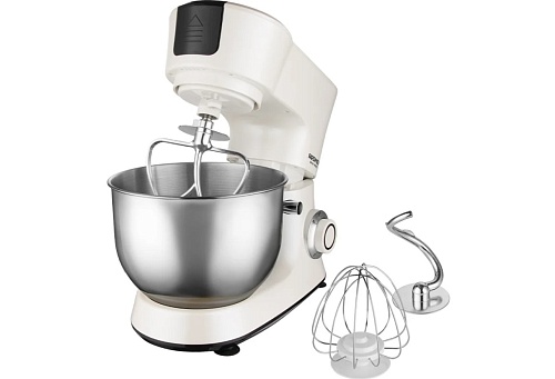 DSP Миксер планетарный Redmond RKM-4050 (1200 Вт / 5 л / скоростей 6 / насадок 3 / белый)