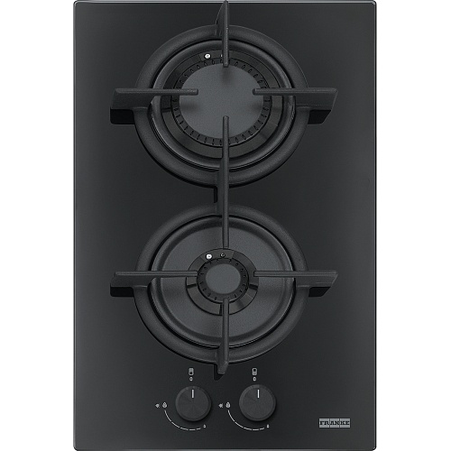 Поверхность газовая Franke FHCR 302 2G HE BK C (Mythos / черное стекло / чугун. решетки / 2 конфорки / газконтроль / WOK)