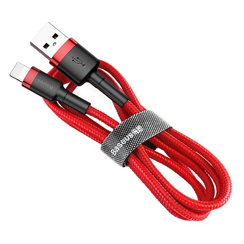 Кабель Baseus Cafule Lightning - USB  1м, красный (CALKLF-B09) 