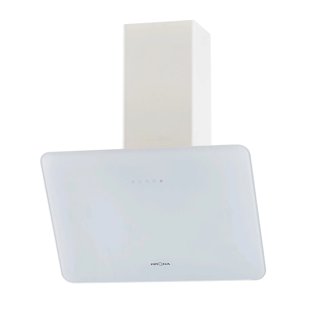 Вытяжка наклонная KRONA Liora 600 white S (780 м³/ч / 60 Вт / LED освещение 2x1 Вт / ширина - 59.6 см / Белое стекло)