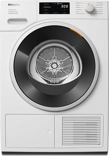 Сушильная машина с тепловым насосом Miele TSF763 WP EcoSpeed (T1 / 64,3см / 8кг / FragranceDos / EcoDry / DryCare 40 / Miele@home)