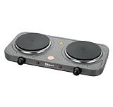 Плитка электрическая Sakura ПЭ-04Н (2 конфорки/ чугун/ дисковый нагреватель/ мощность 2000 Вт/ нерж.сталь)-999