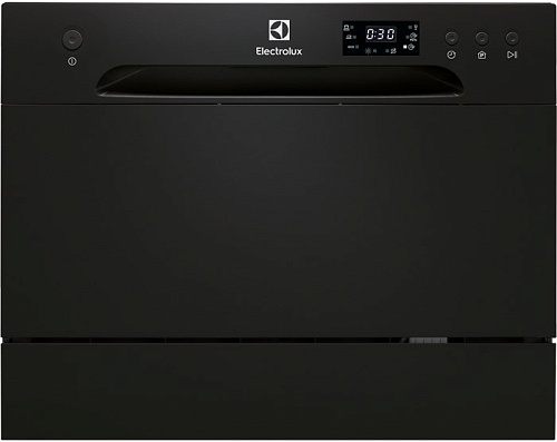 Машина посудомоечная отдельностоящая компактная Electrolux ESF2400OK (6 комплектов / Расход воды - 6,5 л / AquaStop / Чёрная)-0
