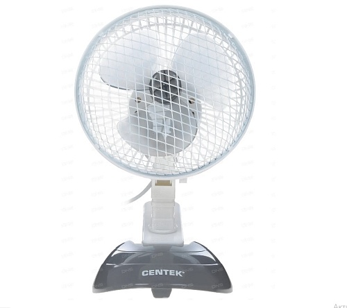 Вентилятор настольный Centek CT-5003 ( 20 Вт / скоростей 2 / диаметр 19см / серый)