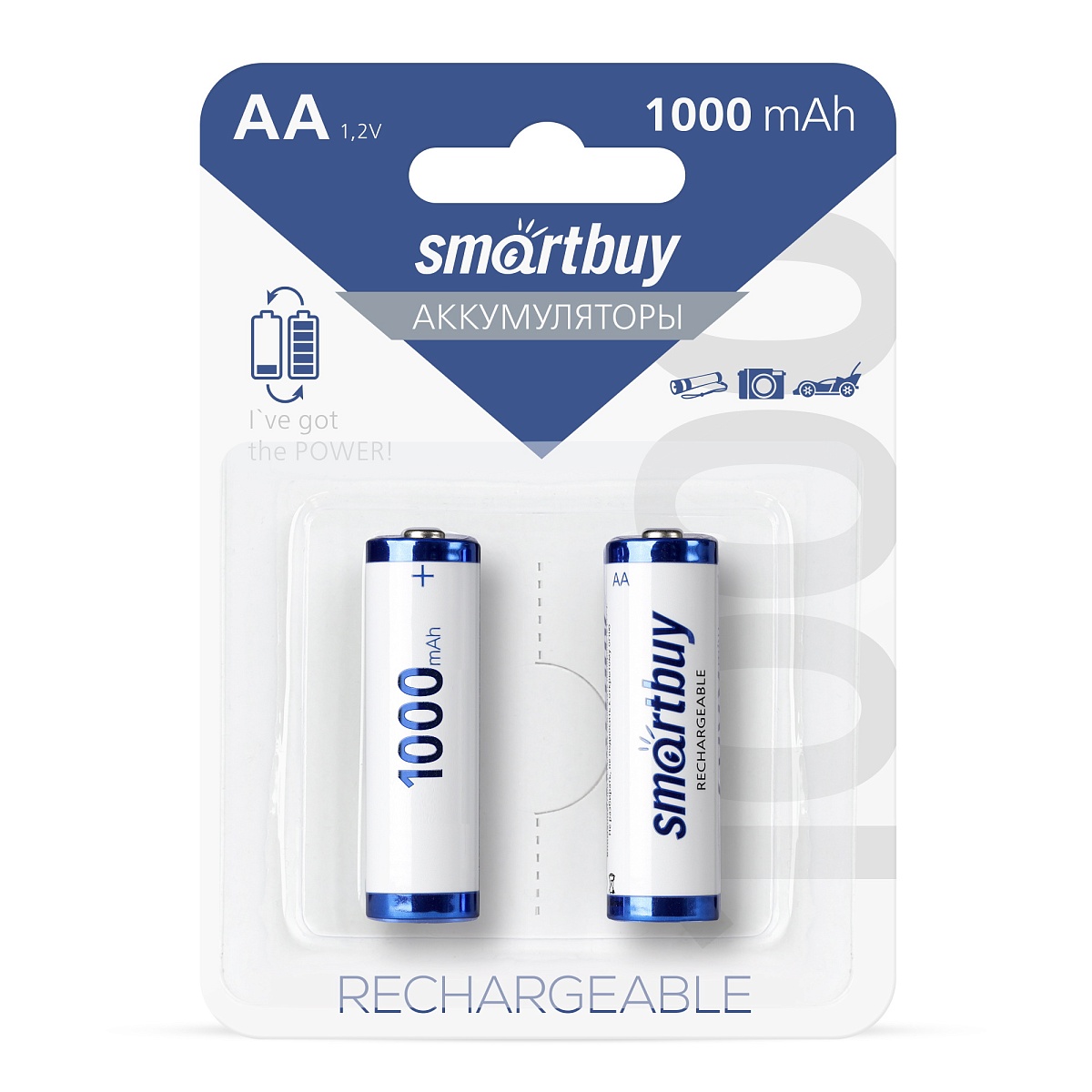 Аккумулятор BL2 R6 1000mAh Smartbuy BL-2 (аккум-р 1.2В) SBBR-2A02BL1000